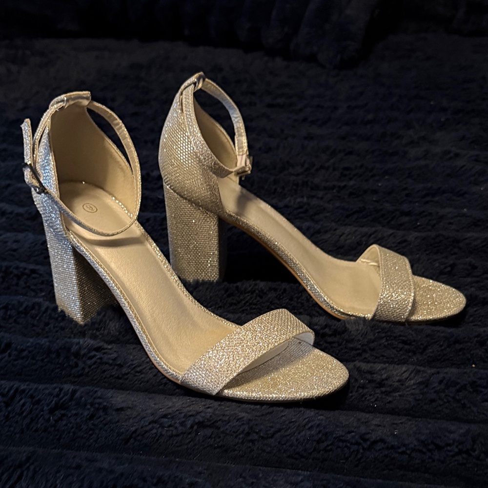 Silver Sparkly Women's Heels